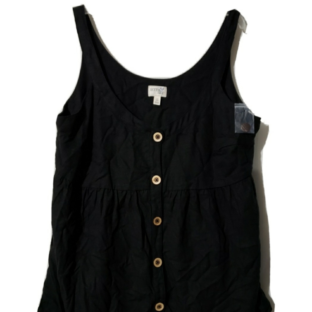 Button Front Tank plus size - Picture 1 of 2